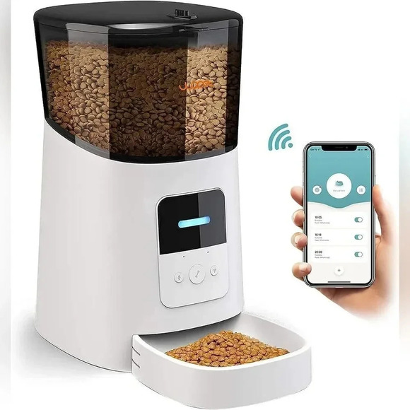 wopet Other - Wopet 6L Automatic Cat Food Dispenser, Remote Cat Feeder,